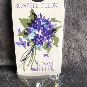 Bonwit Teller Bontell Deluxe Antron Control Top Pantyhose Black Illusion Size B